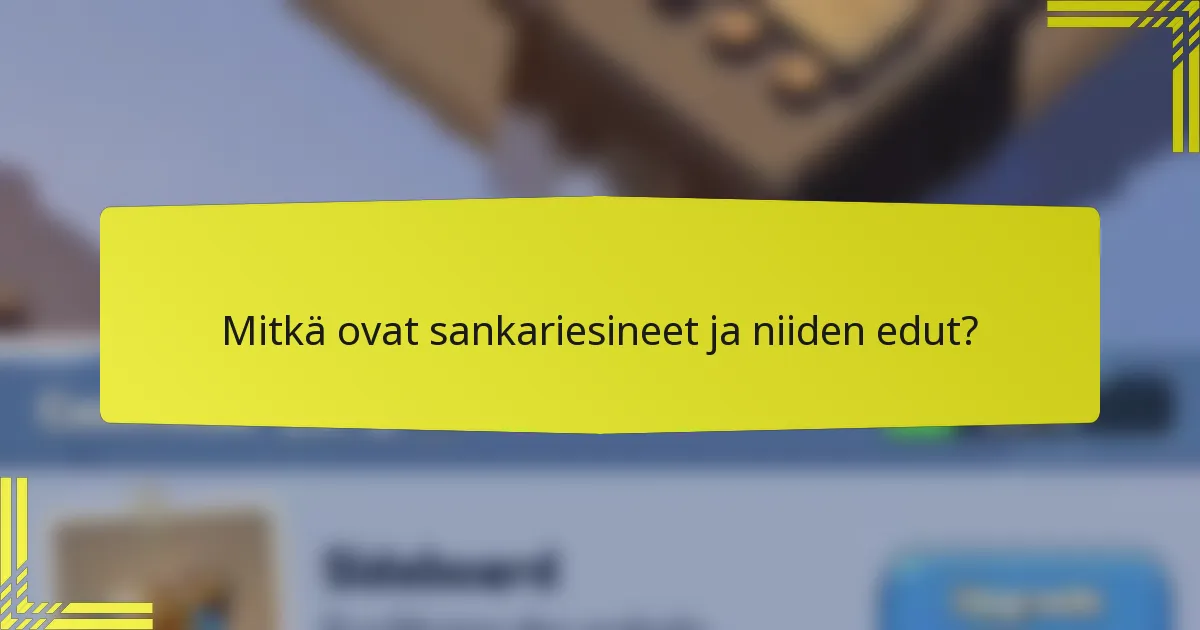 Mitkä ovat sankariesineet ja niiden edut?